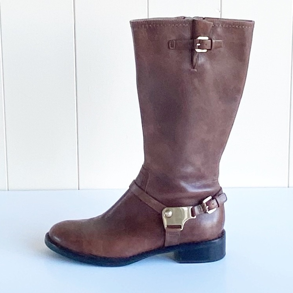 Ecco Hobart Harness Mid Calf High Brown Boots EU size 37, US 6.5 (NO Box)